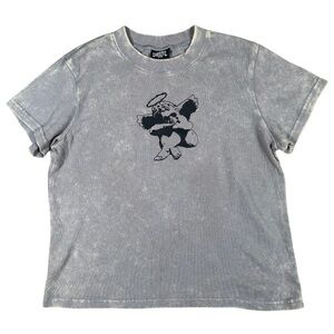 Empyre Angel Graphic Tee Small Acid Wash Y2K Grunge Streetwear